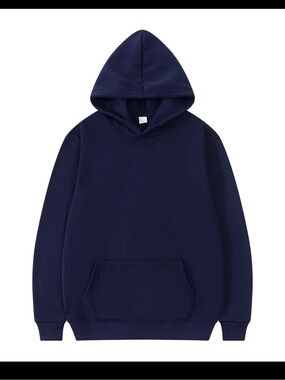 Shirts | Mens Navy Pullover Hoodie With Kangaroo Pocket | Poshmark